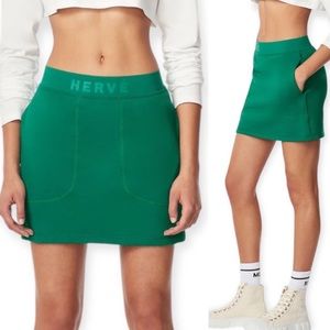 Herve Leger Knit Logo Mini Skirt